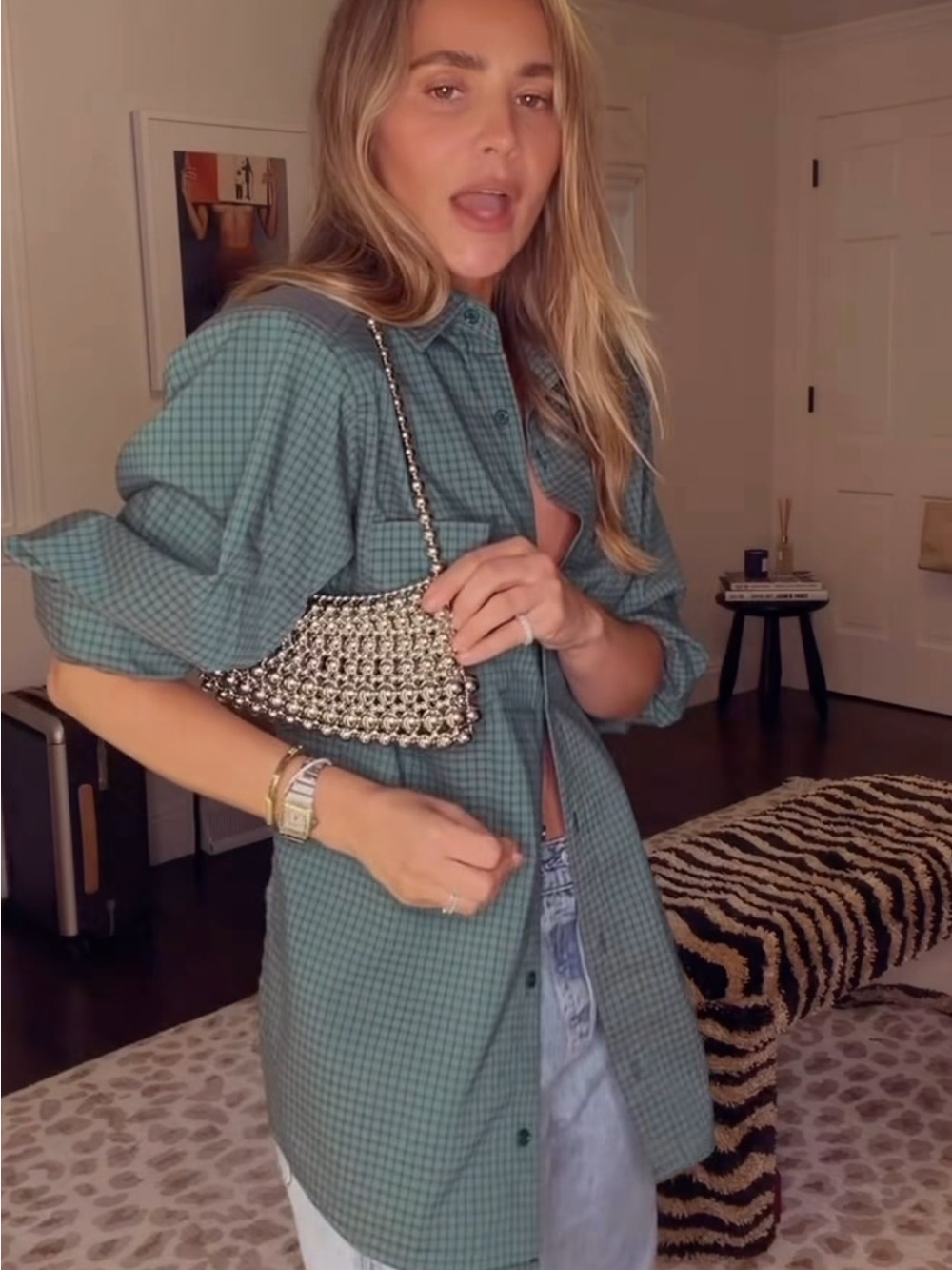 Lioness nothing hill green checked oversized shirts - Picture 2 of 16